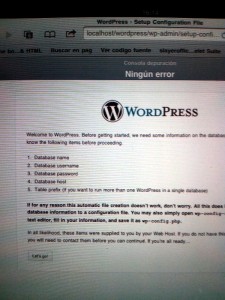 instalación WordPress